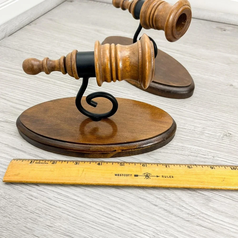 Solid Wood and Metal Wall Sconce Candleholder Set‎ of 2 - Vintage Rustic Decor